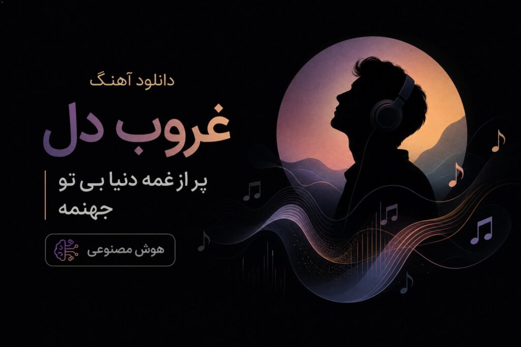 دانلود آهنگ غروب دل پر از غمه دنیا بی تو جهنمه هوش مصنوعی