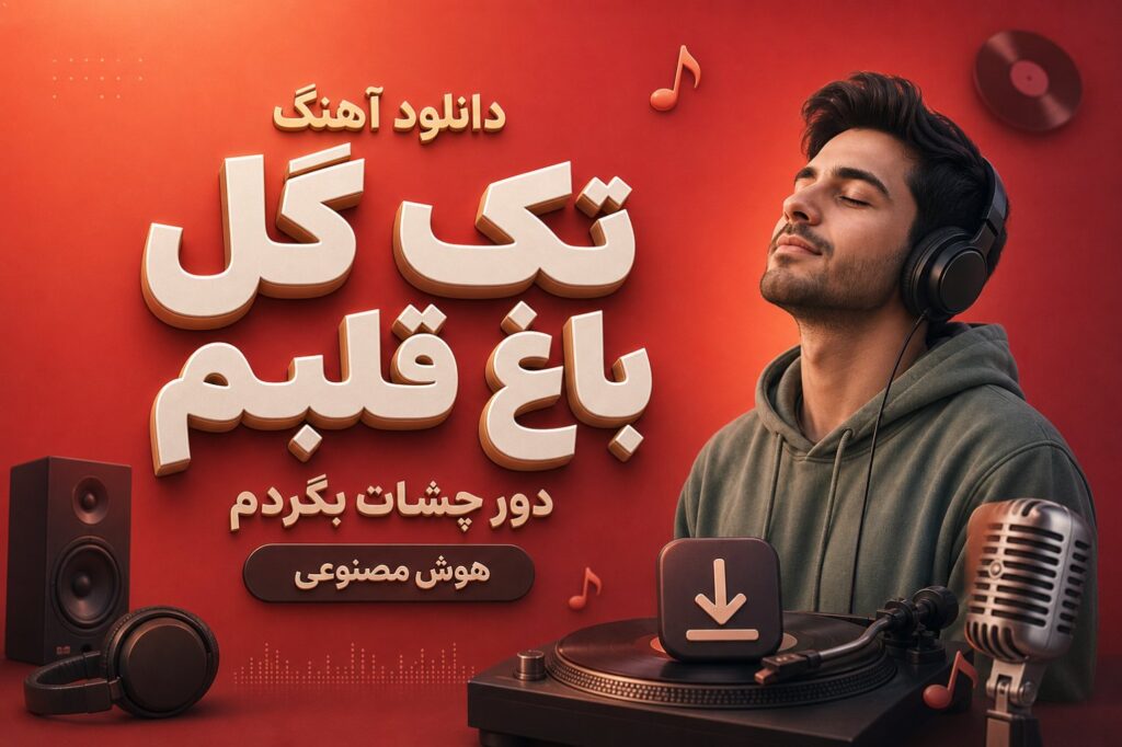 آهنگ تک گل باغ قلبم دور چشات بگردم