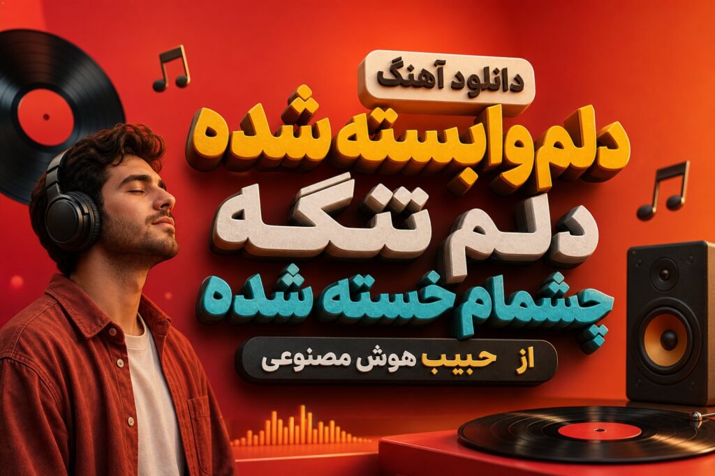 آهنگ دلم وابسته شده دلم تنگه چشمام خسته شده
