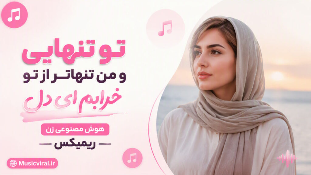 آهنگ ﺗﻮ ﺗﻨﻬﺎﻳﻰ و ﻣﻦ ﺗﻨﻬﺎﺗﺮ از ﺗﻮ ﺧﺮاﺑﻢ ای دل