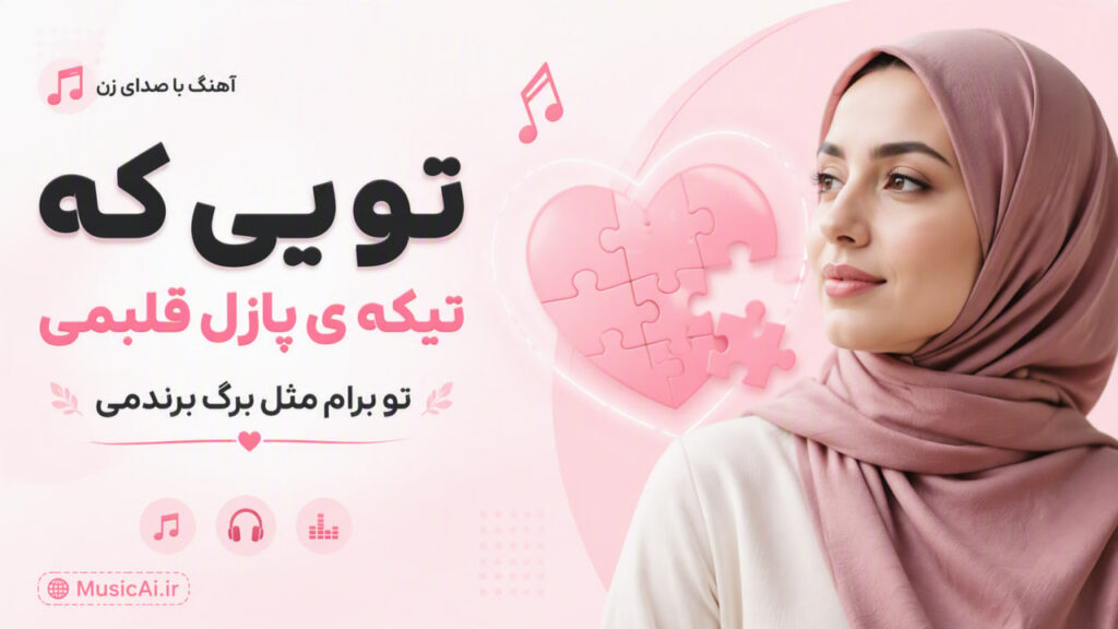 آهنگ تویی که تیکه ی پازل قلبمی